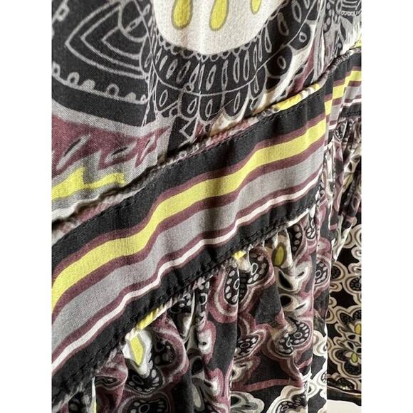 WALTER BAKER 100% Silk Dress Size 8 Paisley Print Short Sleeve Lined - Picture 4 of 6